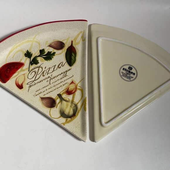 Stokes Tuscan Ceramic Pizza Slice Plates – Set of 2 - Picture 9 of 9
